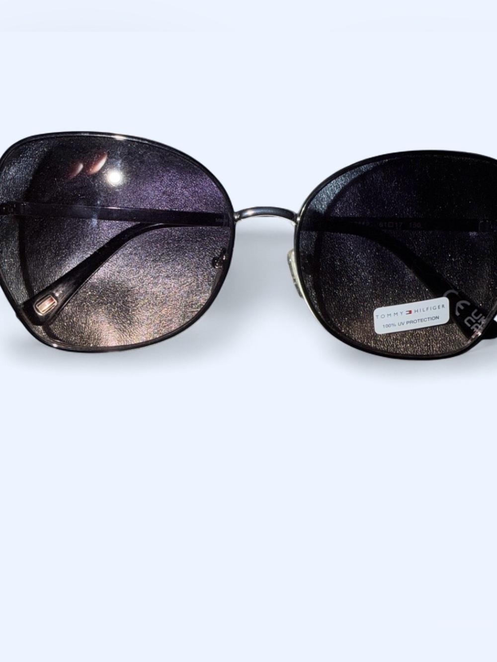 Tommy Hilfiger Oversized Black Sunglasses 100% UV Protection